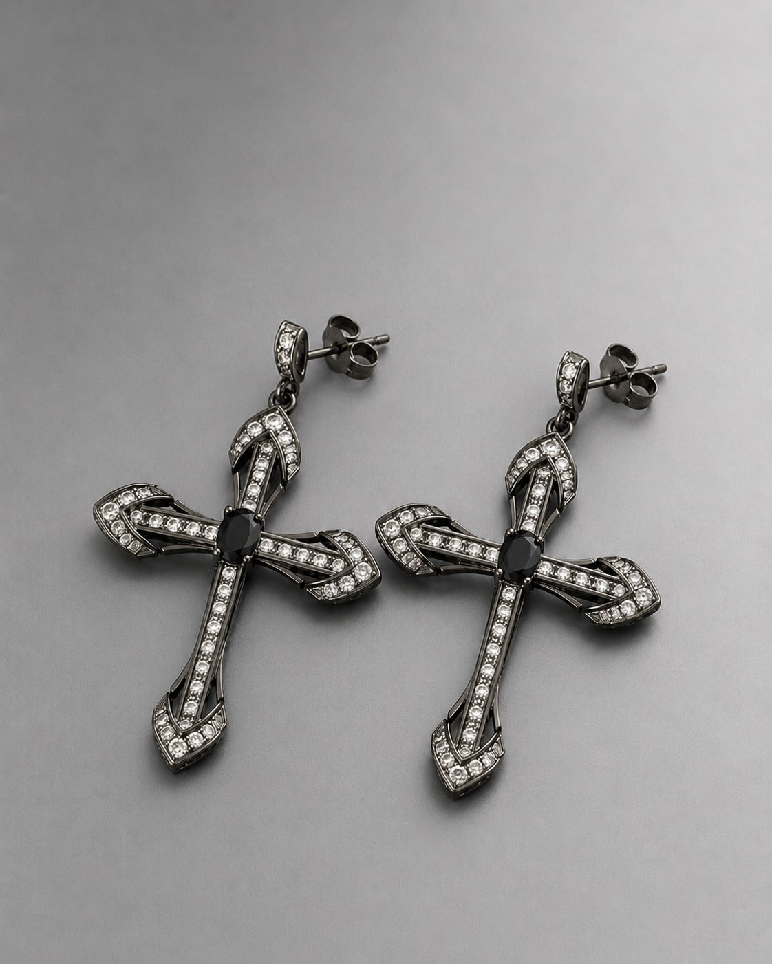 Obsidian Cross Drops