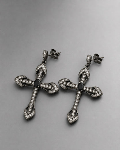 Obsidian Cross Drops