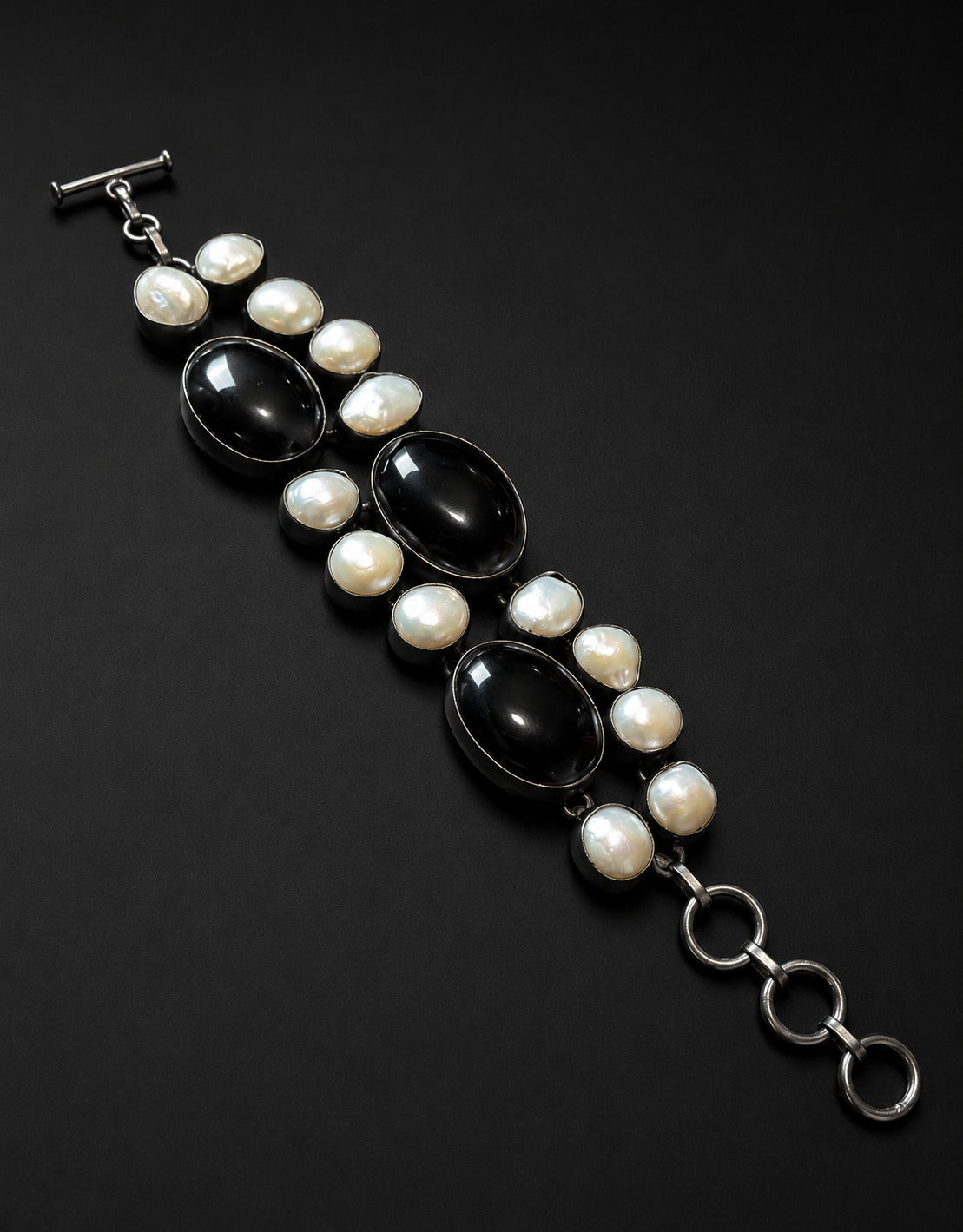 Noir Moon Pearl Bracelet (Man)