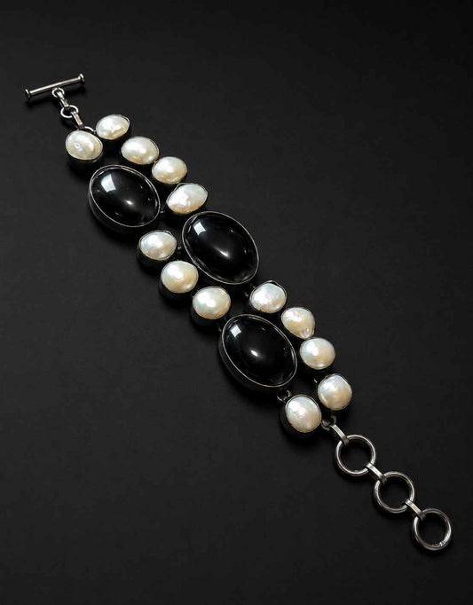 Noir Moon Pearl Bracelet (Man)