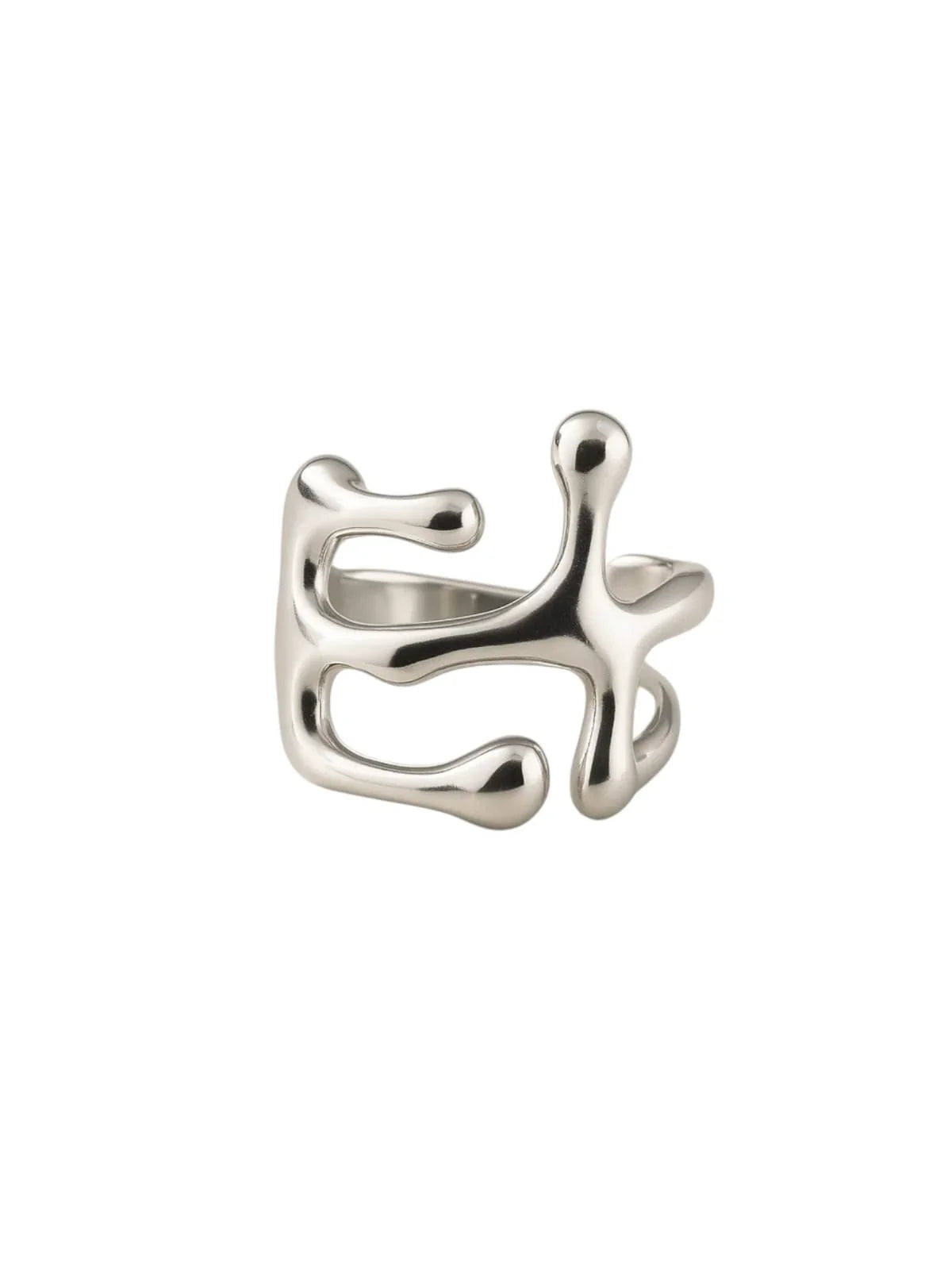 Silver abstract ring | Statement Ring | Asymmetrical Ring | neo jewelry 