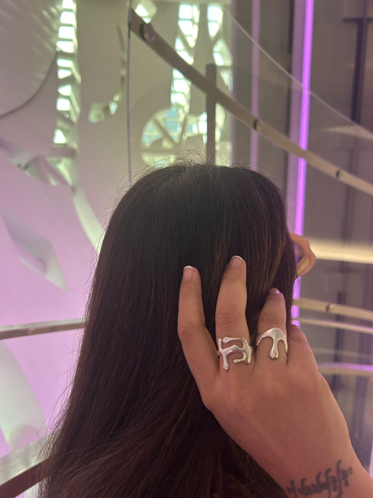 Person wearing a designing Rings | Statement Ring | Asymmetrical Ring  | neo jewelry 
