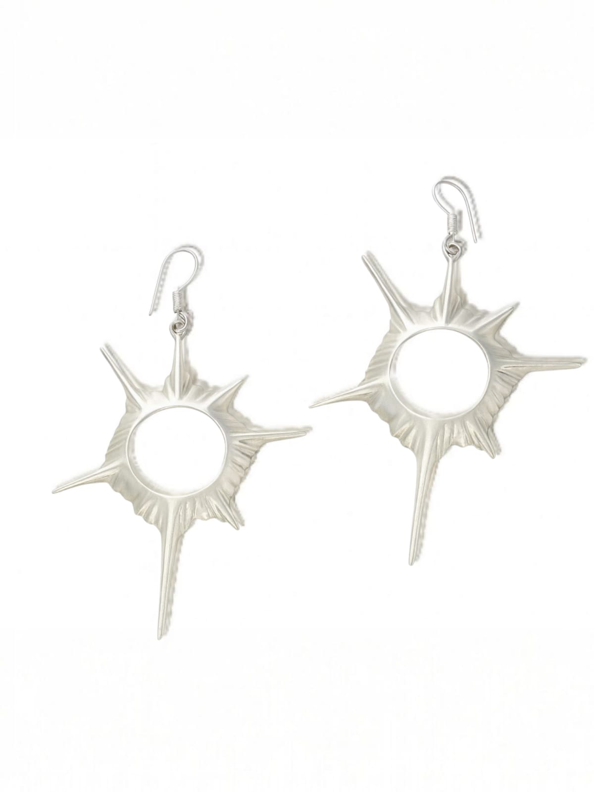 Silver sunburst Earrings | Statement Earrings | neo jewelry 