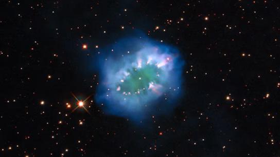 Planetary nebula in space with stars scattered around | Statement Ring | Asymmetrical Ring  | neo jewelry 