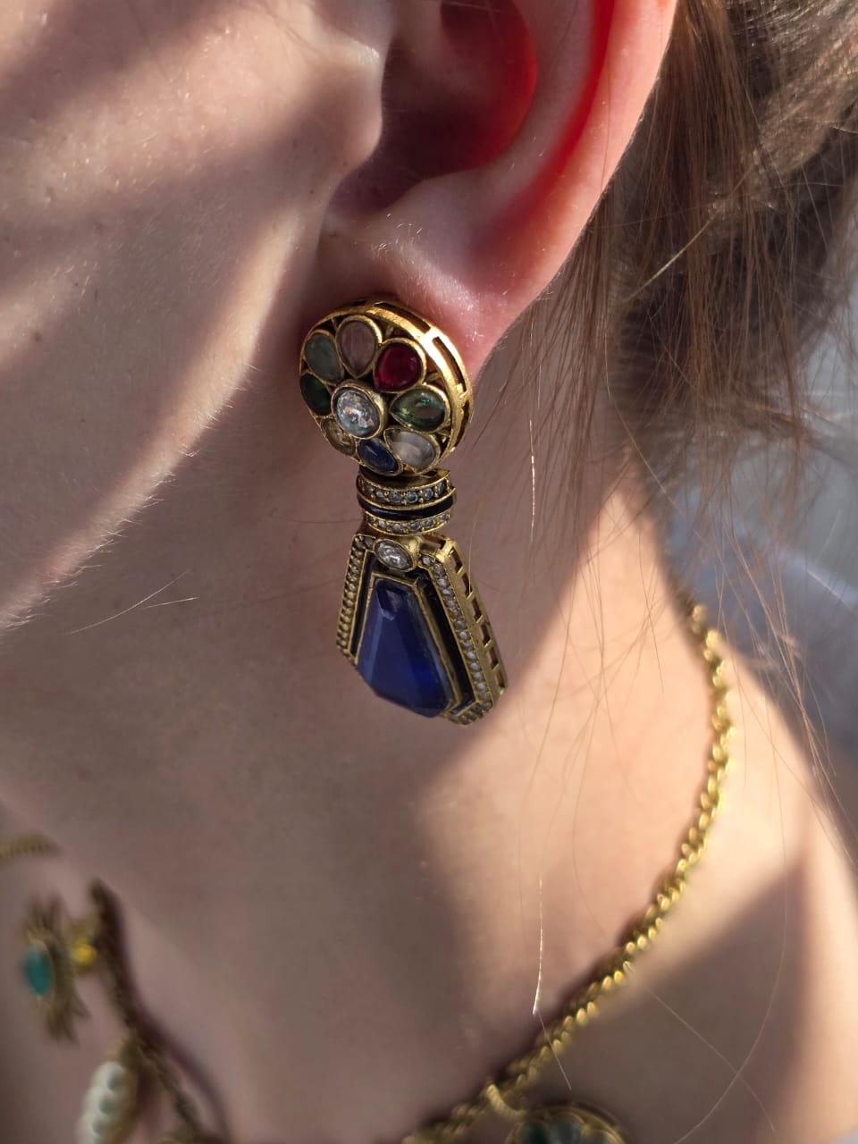 Heritage Gold Sunshard Royal Set Necklace & Earrings - Heritage jewelry by nEo