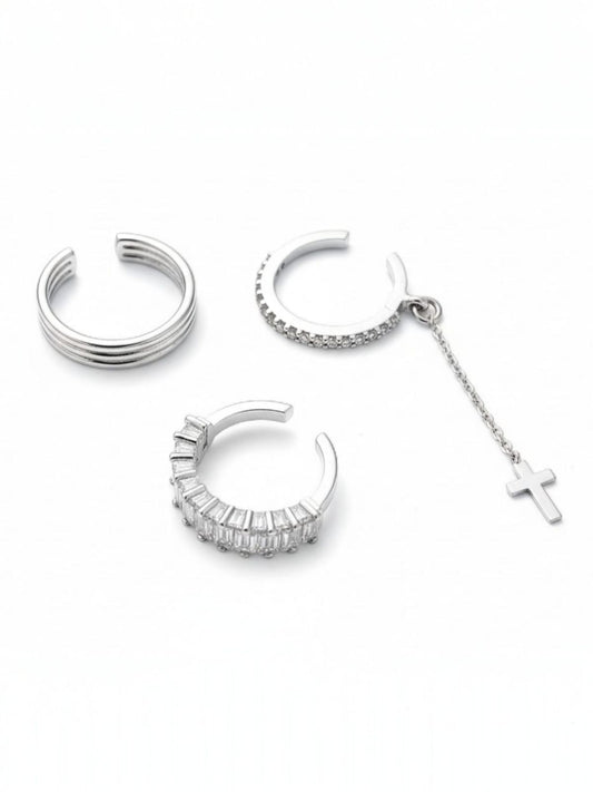 Cross Grace Ear Cuff (Stack of 3)
