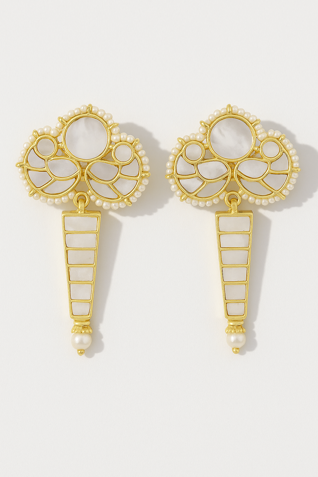 White Majestic Ivory Towers Drops Earrings - Heritage  Jewelry by nEo