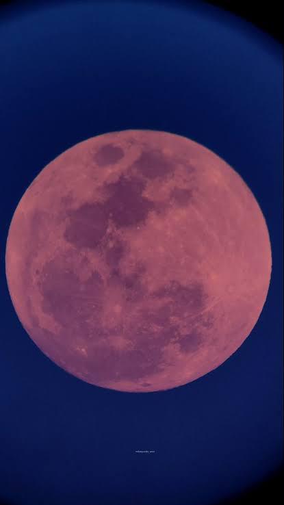 Close-up of a pink moon against a dark blue background | Women Dresses | Pret Clothes | nEo Clothes
