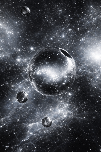Planet Cluster Crome Earring